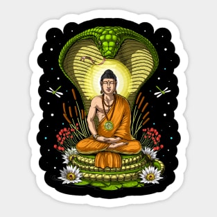 Buddha Zen Cobra Meditation Sticker